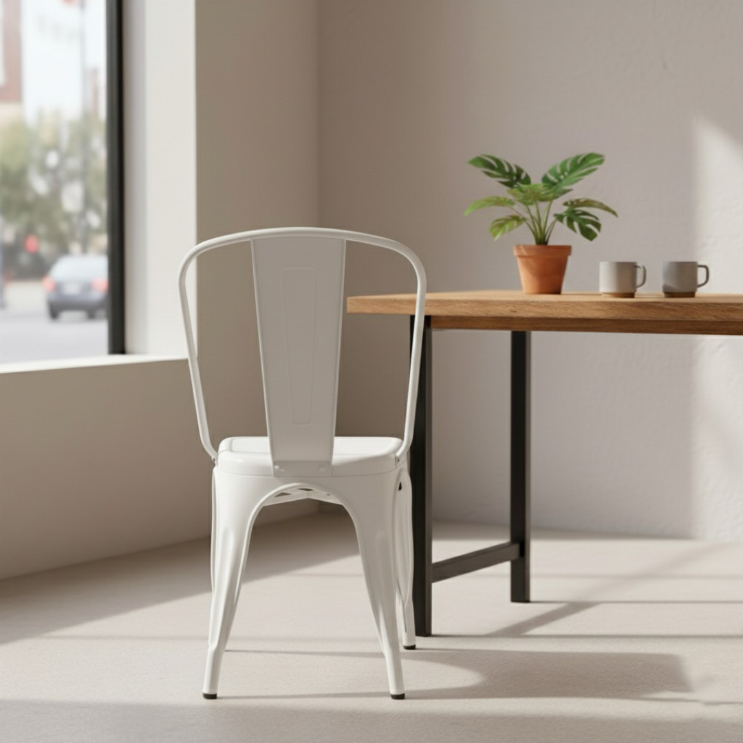 Silla de metal bistró