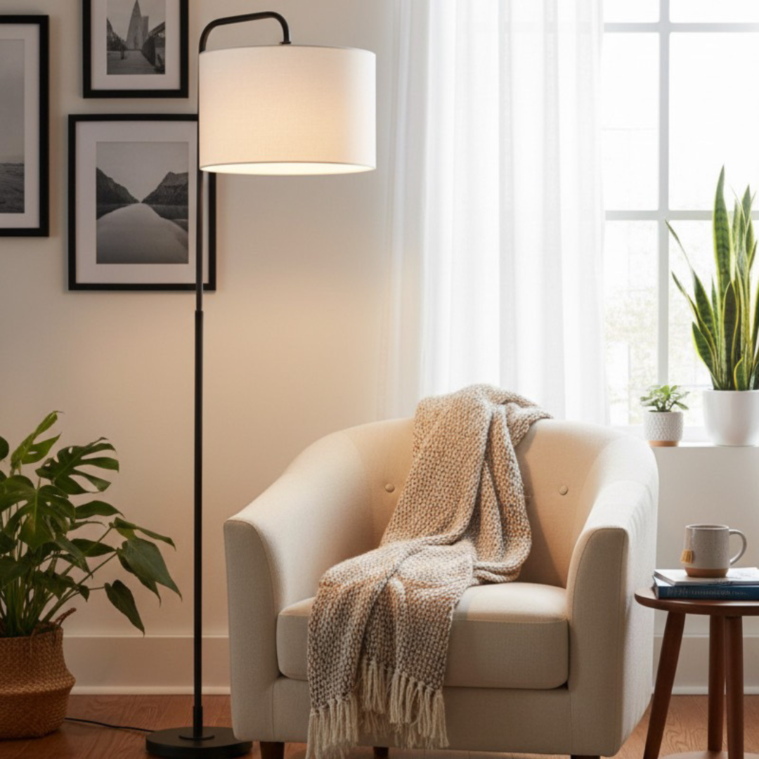 Lampara de pie - White