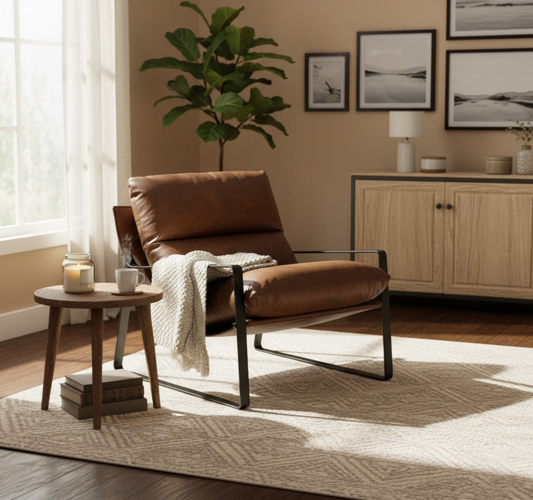 Sillón en cuero italiano - Sakura