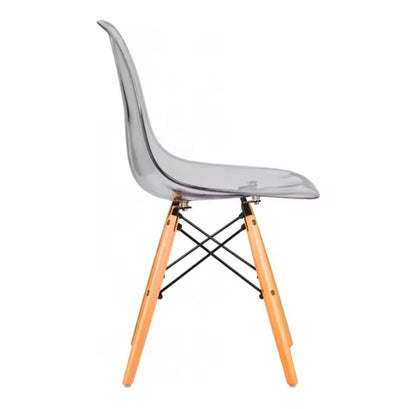 Chaise design Tour Eiffel avec base transparente - James