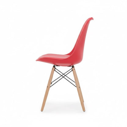 Pack de 4 sillas de diseño base Eiffel con acolchado - James