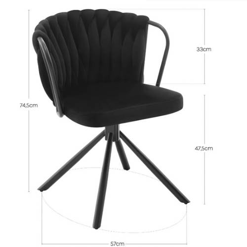 Set de 2 sillas de comedor - Amiri