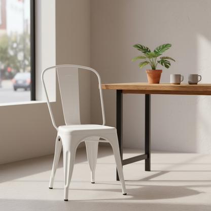 Silla de metal bistró