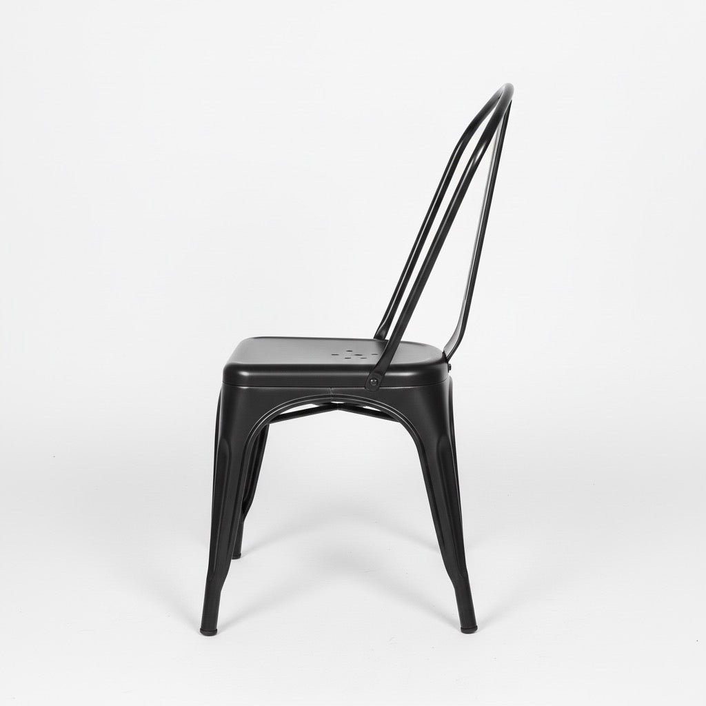 Lot de 4 chaises de bistro en métal