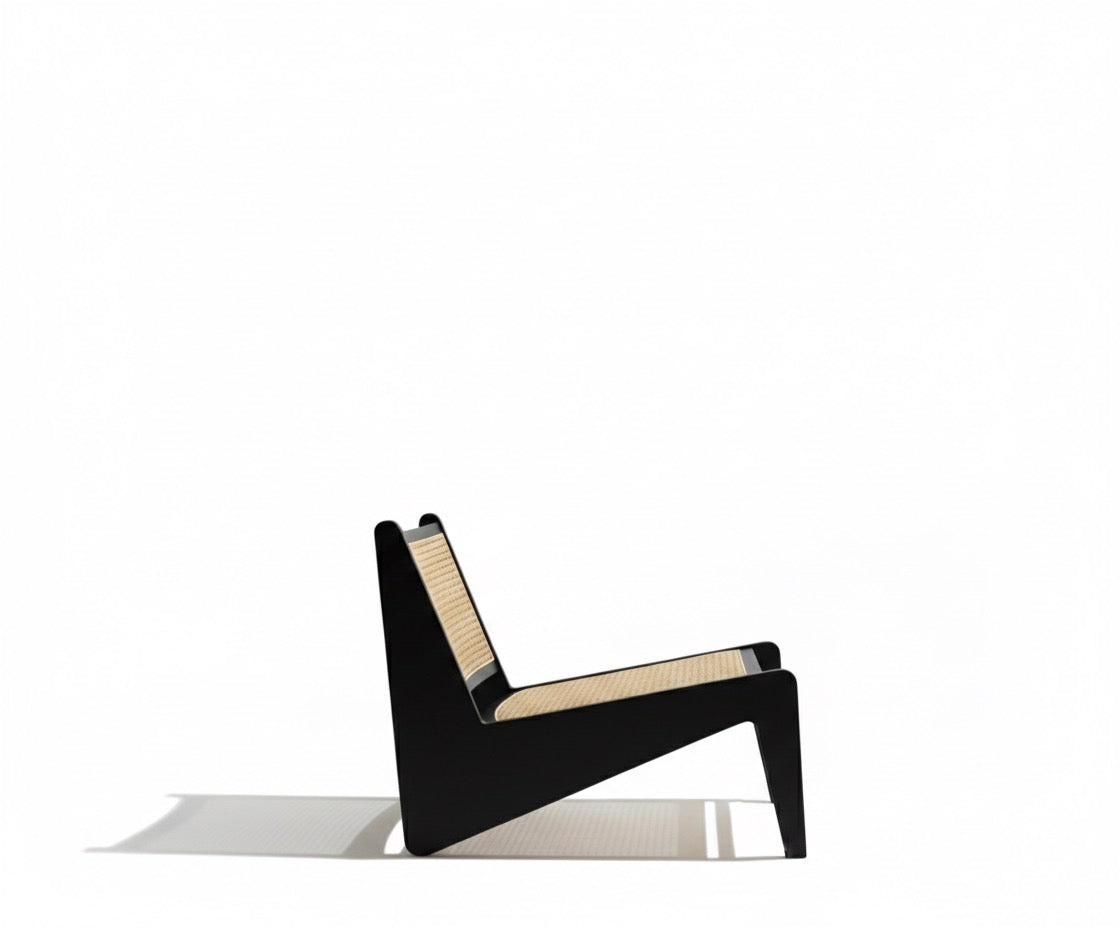 Fauteuil Cattani en bois de teck et rotin naturel