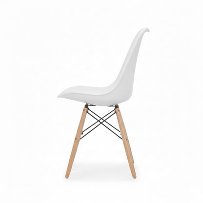 Pack de 4 sillas de diseño base Eiffel con acolchado - James