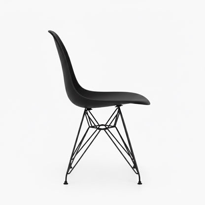 Pack de 4 sillas de diseño base eiffel metal negro - James