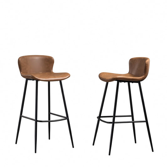 Lot de 2 tabourets en similicuir - Louis