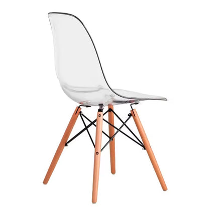 Chaise design Tour Eiffel avec base transparente - James