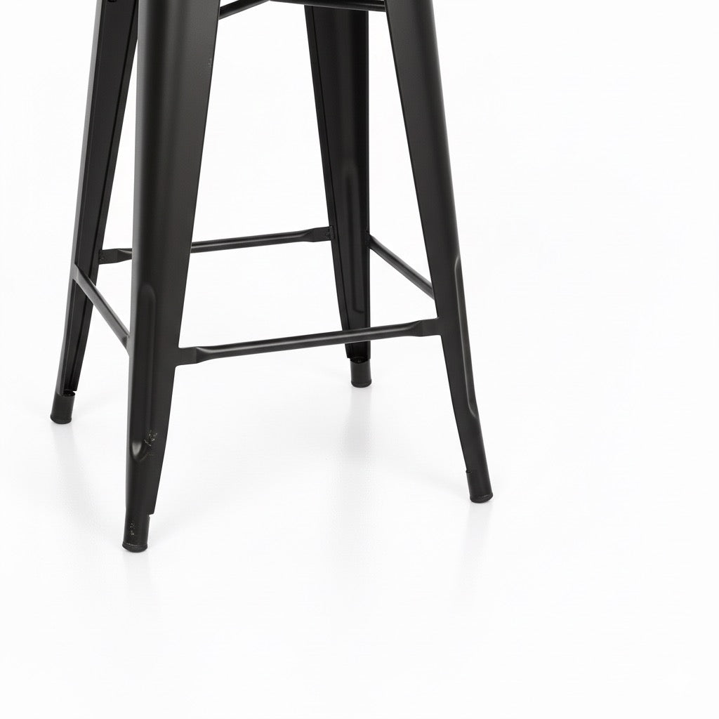 Pack de 4 taburetes asiento madera antigua - Bistro