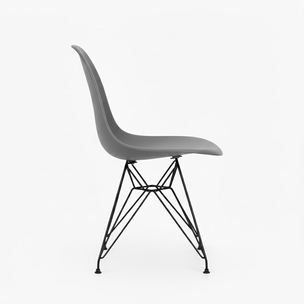 Pack de 4 sillas de diseño base eiffel metal negro - James