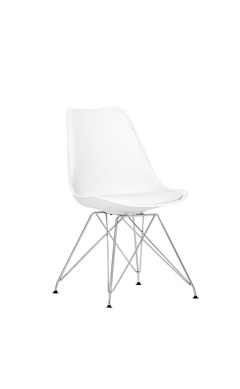 Chaise Tour Eiffel avec base métallique rembourrée - James