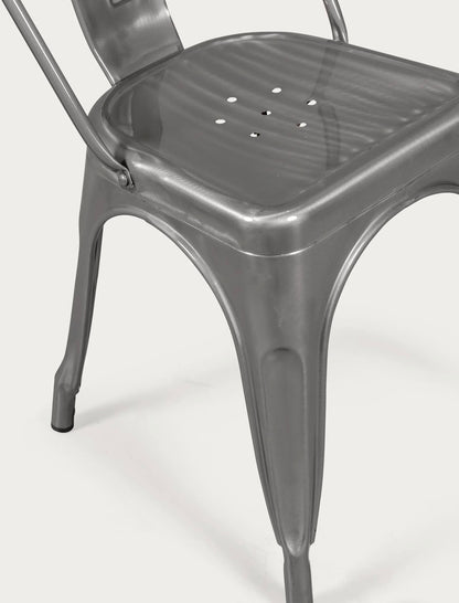 Pack de cuatro sillas metálicas - Bistró