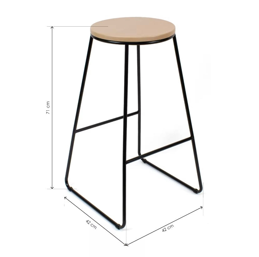 Taburete en madera natural - Wallet