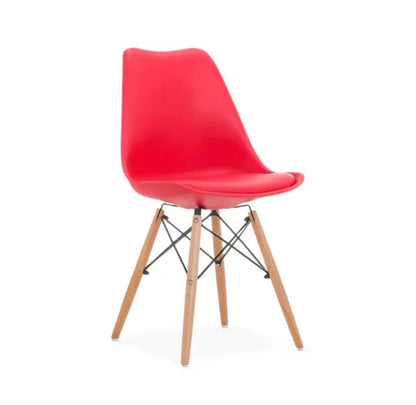 Pack de 4 sillas de diseño base Eiffel con acolchado - James