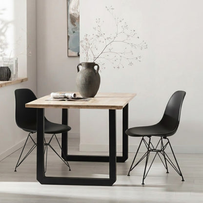 Pack de 4 sillas de diseño base eiffel metal negro - James