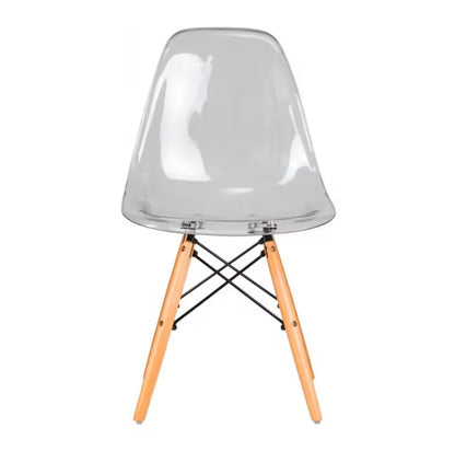 Chaise design Tour Eiffel avec base transparente - James