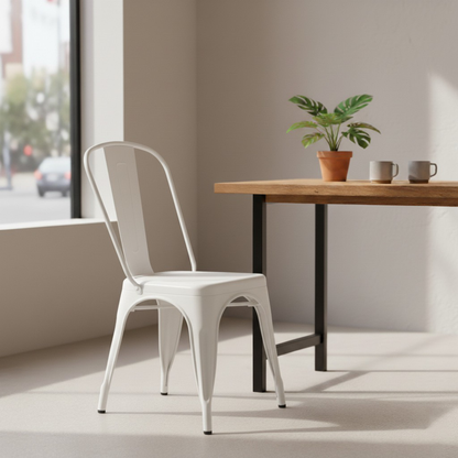 Silla de metal bistró