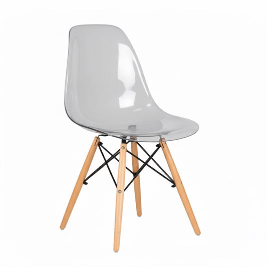 Chaise design Tour Eiffel avec base transparente - James