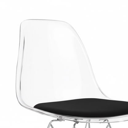 Pack de 4 sillas de diseño eiffel metal transparente - James