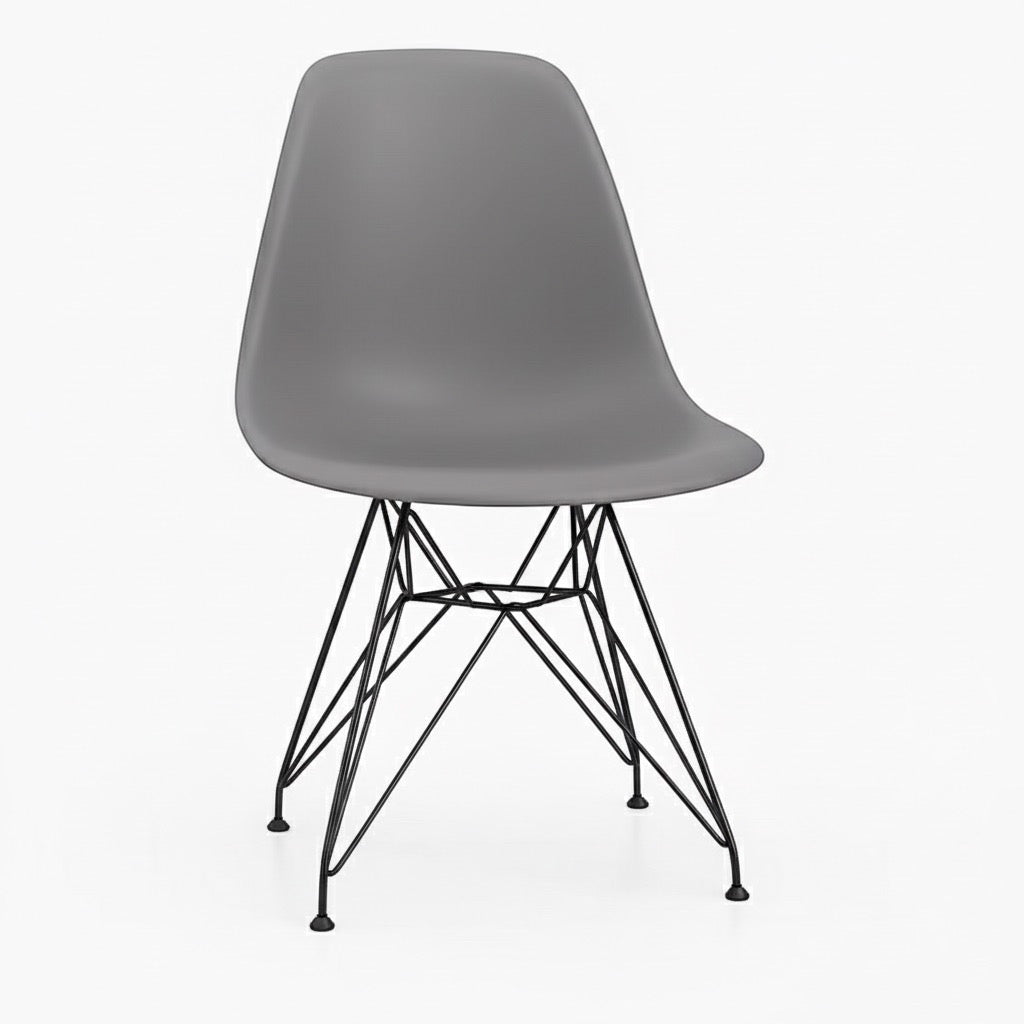 Pack de 4 sillas de diseño base eiffel metal negro - James