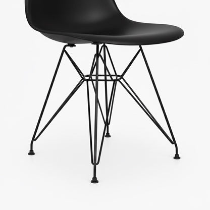 Pack de 4 sillas de diseño base eiffel metal negro - James