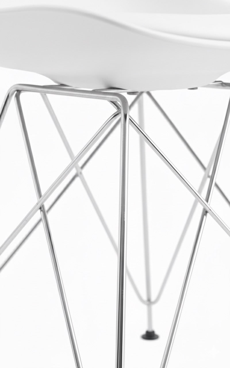 Chaise Tour Eiffel avec base métallique rembourrée - James