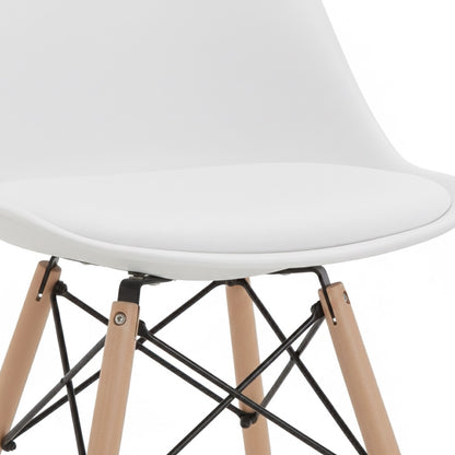 Pack de 4 sillas de diseño base Eiffel con acolchado - James