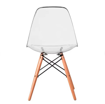 Chaise design Tour Eiffel avec base transparente - James