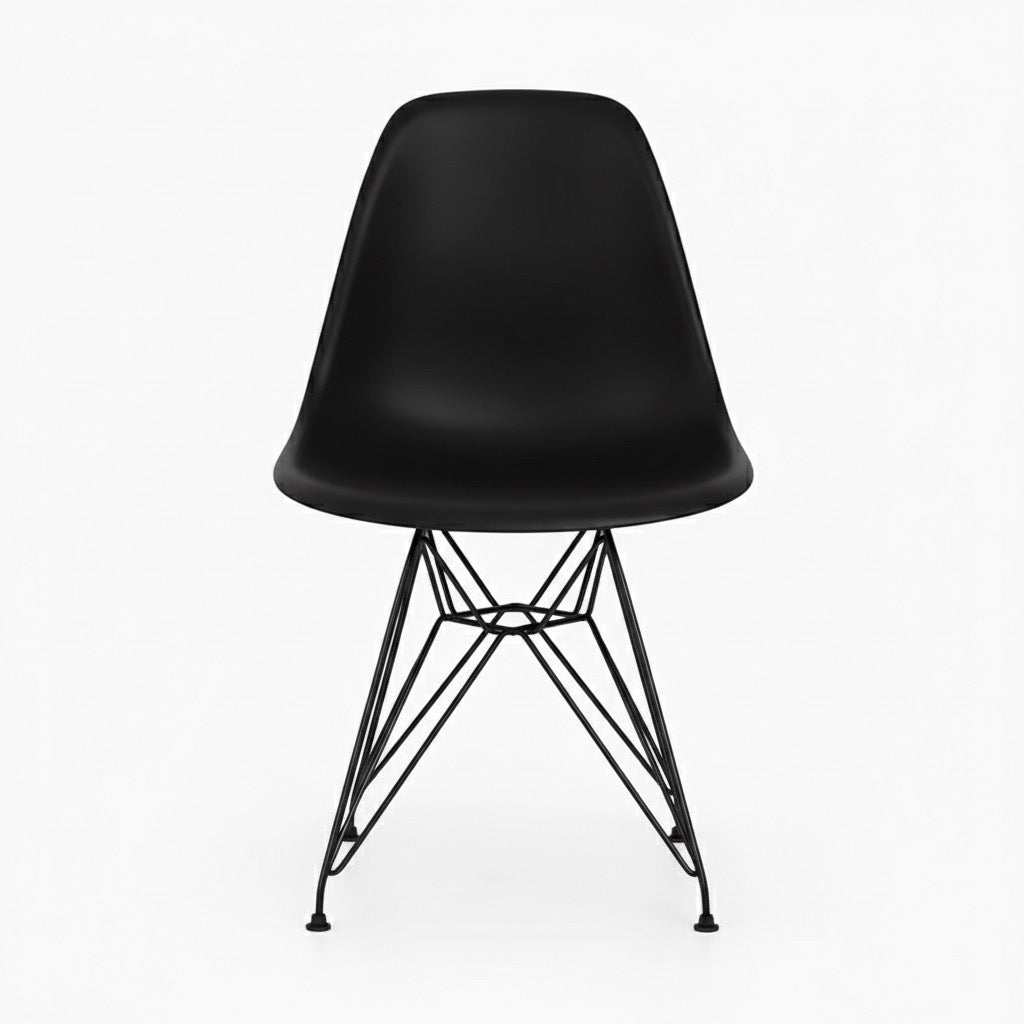 Pack de 4 sillas de diseño base eiffel metal negro - James