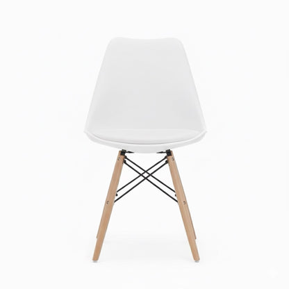 Pack de 4 sillas de diseño base Eiffel con acolchado - James