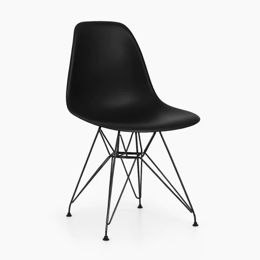 Pack de 4 sillas de diseño base eiffel metal negro - James