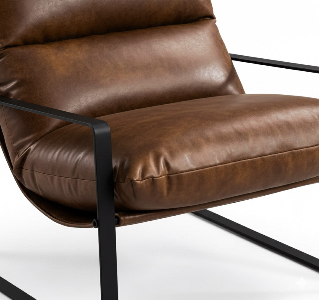 Sillón en cuero italiano - Sakura