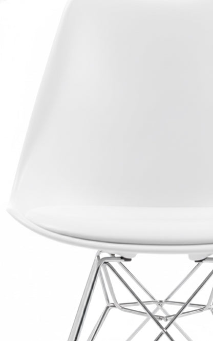 Chaise Tour Eiffel avec base métallique rembourrée - James